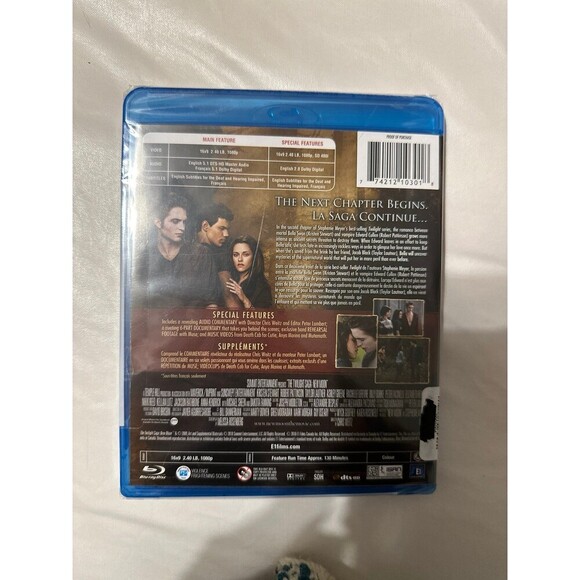 New Moon Twilight Saga Blue Ray Disk NWT - Picture 2 of 3